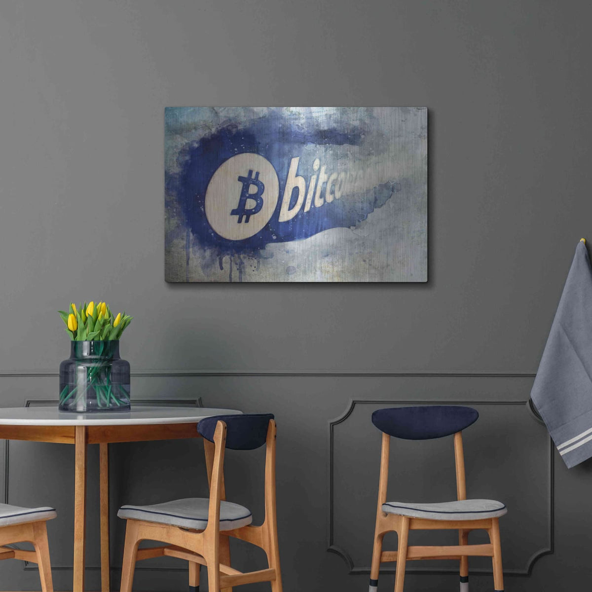 'Bitcoin Rule' by Surma and Guillen – Metal Wall Art, 36x24 room view