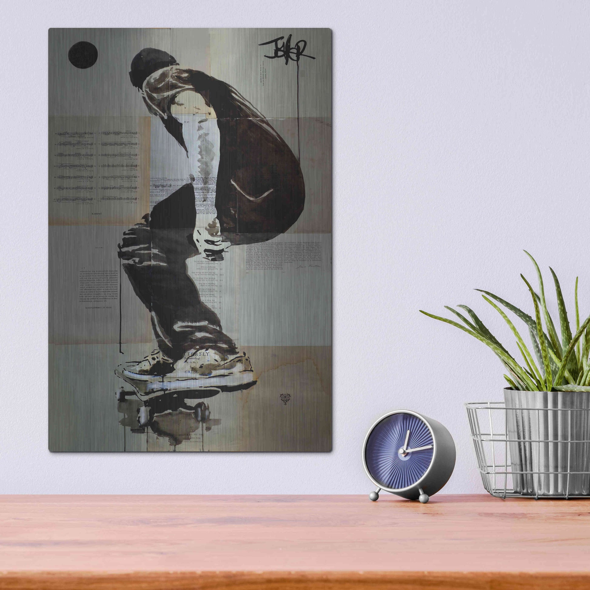 Luxe Metal Art 'Come and Go' by Loui Jover, Metal Wall Art,12x16