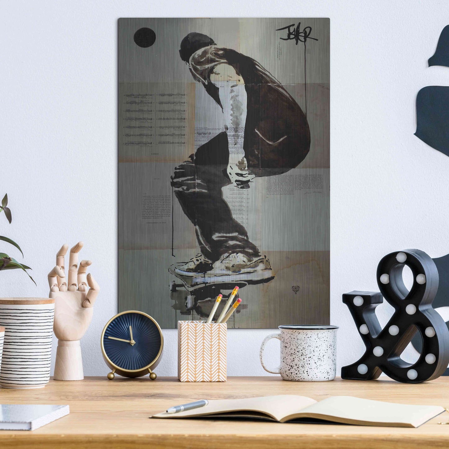 Luxe Metal Art 'Come and Go' by Loui Jover, Metal Wall Art,12x16