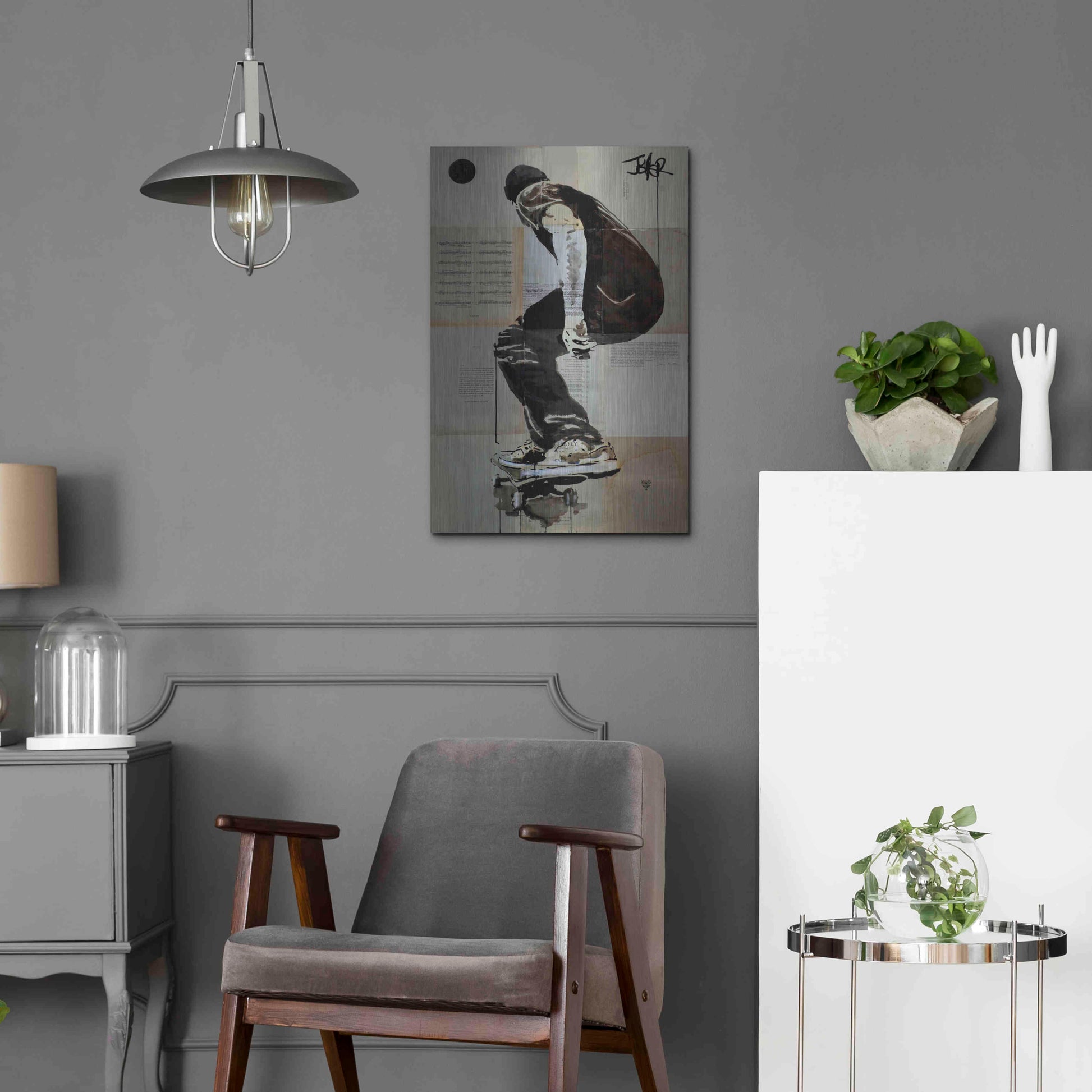 Luxe Metal Art 'Come and Go' by Loui Jover, Metal Wall Art,16x24