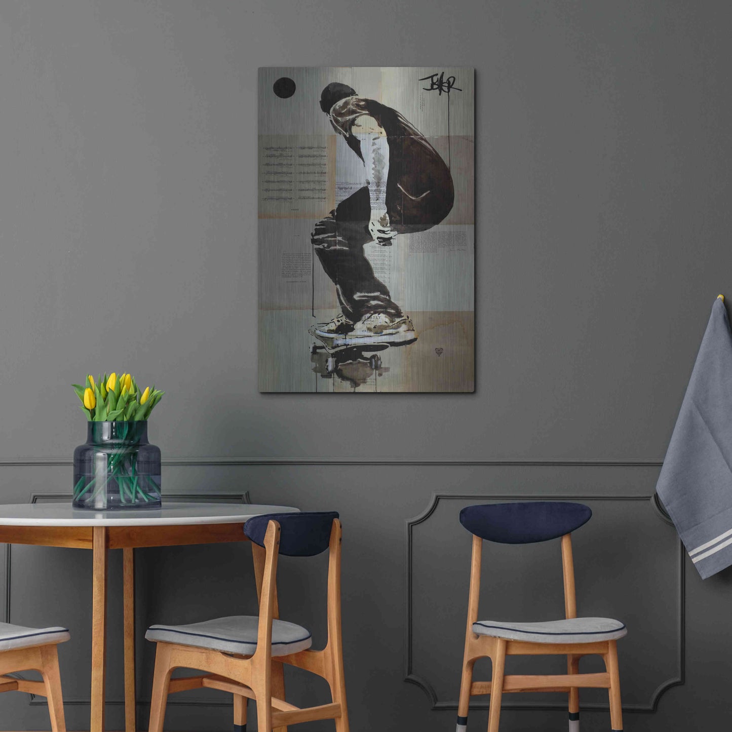 Luxe Metal Art 'Come and Go' by Loui Jover, Metal Wall Art,24x36