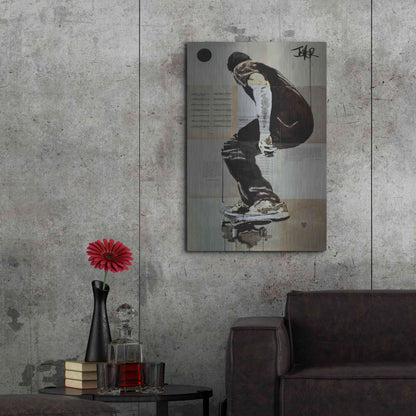 Luxe Metal Art 'Come and Go' by Loui Jover, Metal Wall Art,24x36