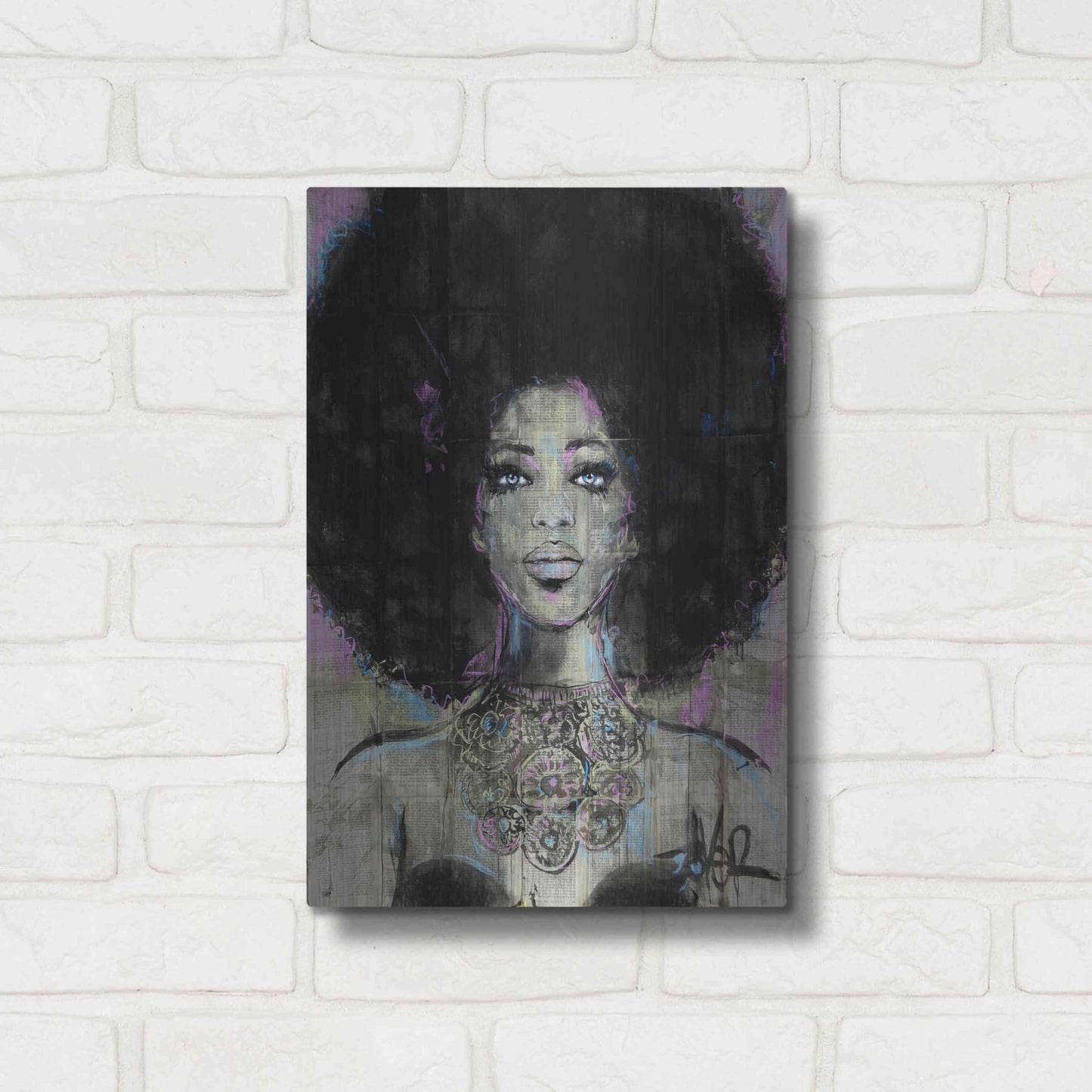 Luxe Metal Art 'Soul' by Loui Jover, Metal Wall Art,12x16