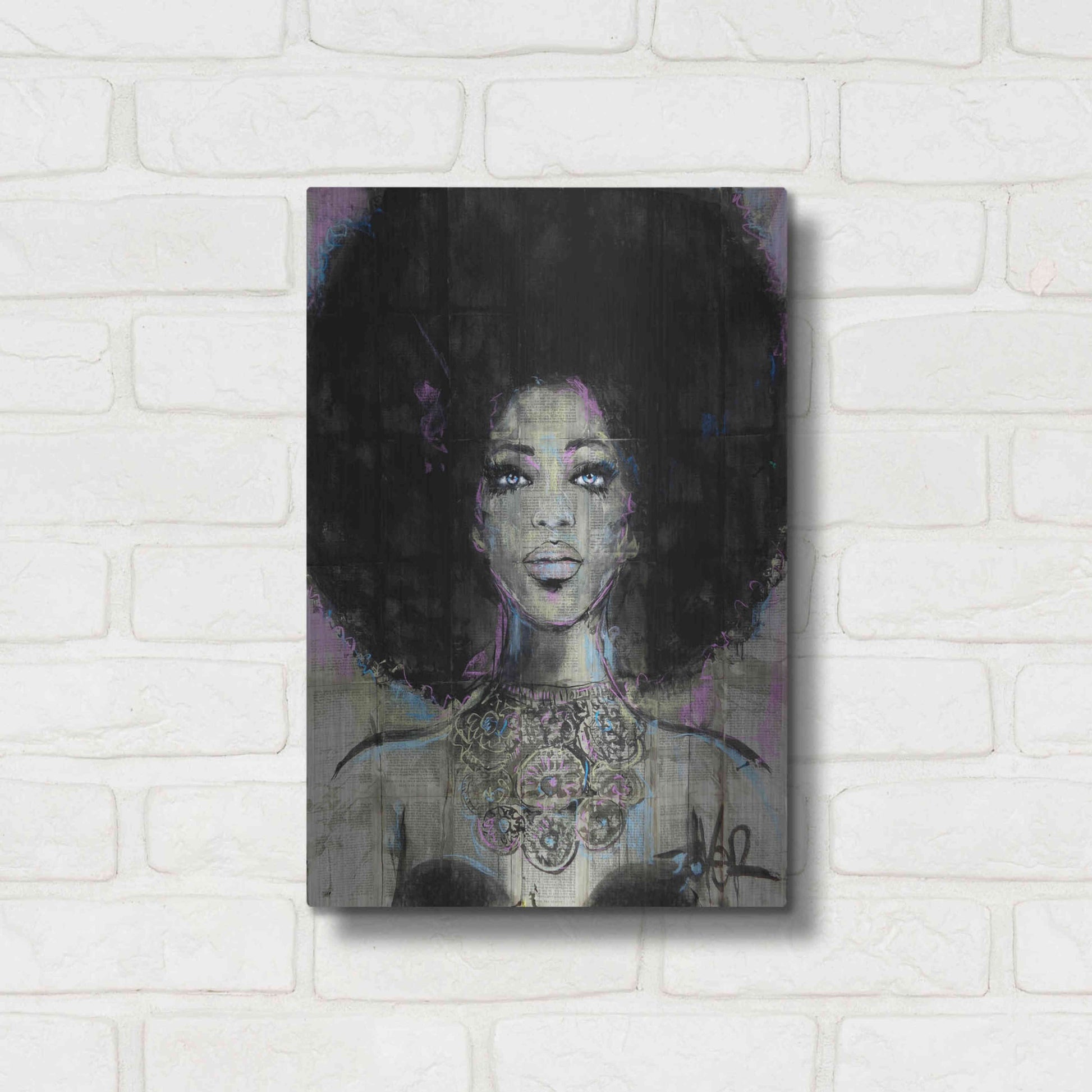 Luxe Metal Art 'Soul' by Loui Jover, Metal Wall Art,12x16