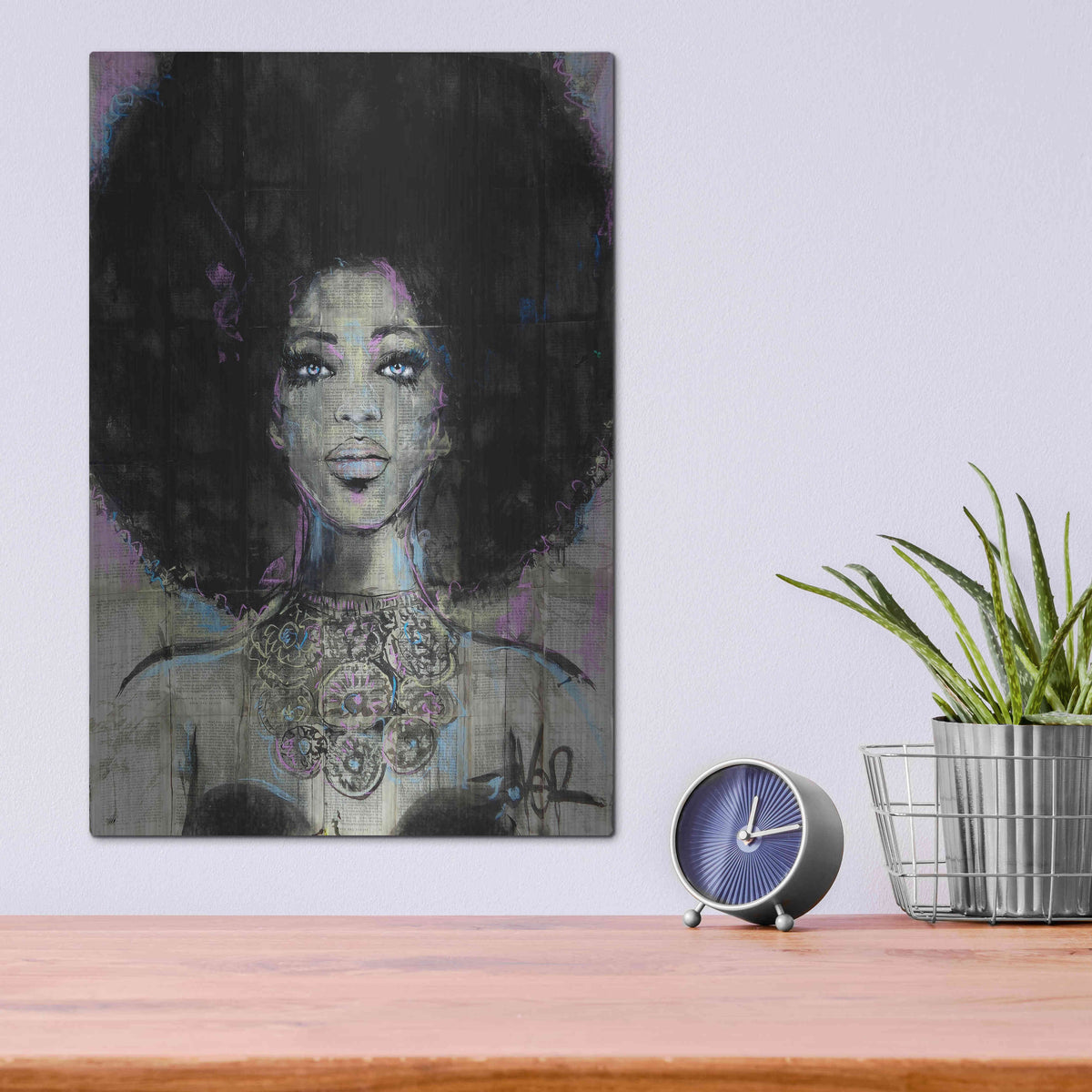 Luxe Metal Art 'Soul' by Loui Jover, Metal Wall Art,12x16
