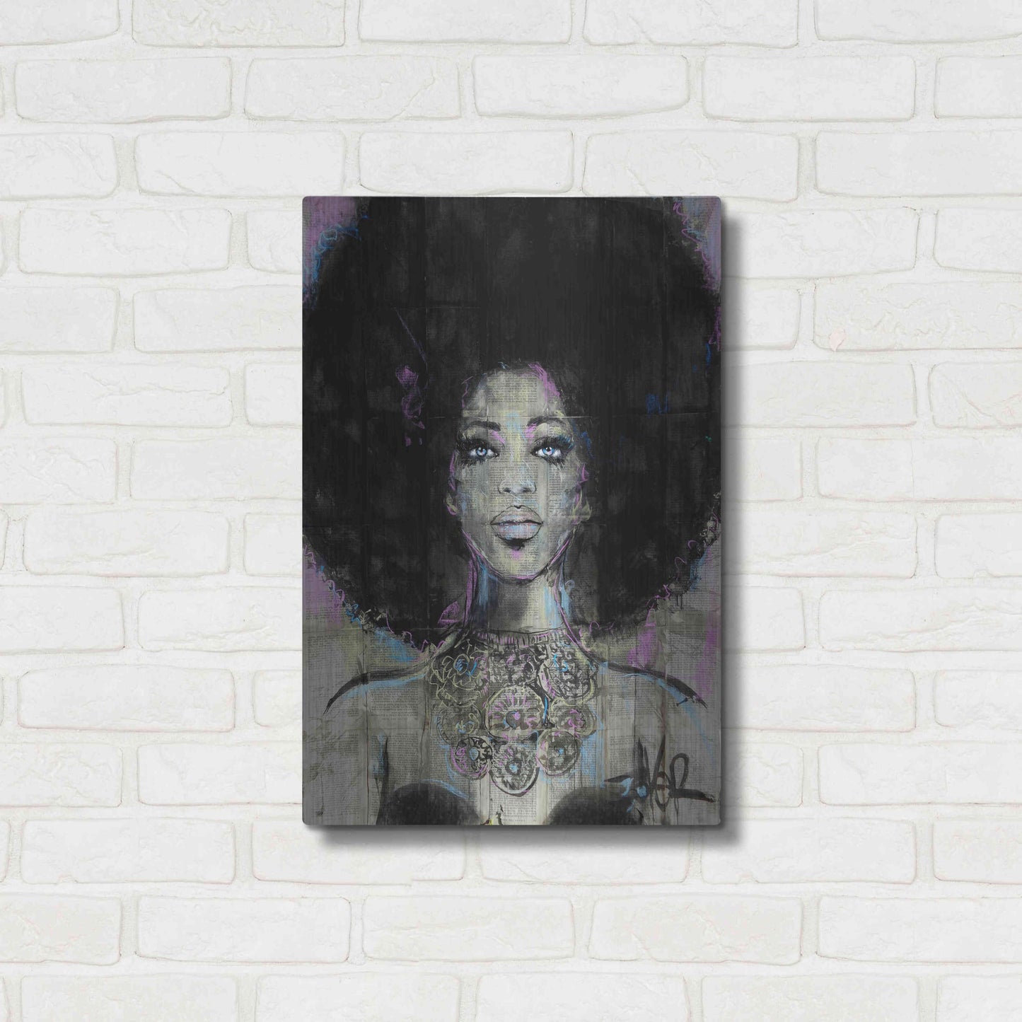 Luxe Metal Art 'Soul' by Loui Jover, Metal Wall Art,16x24