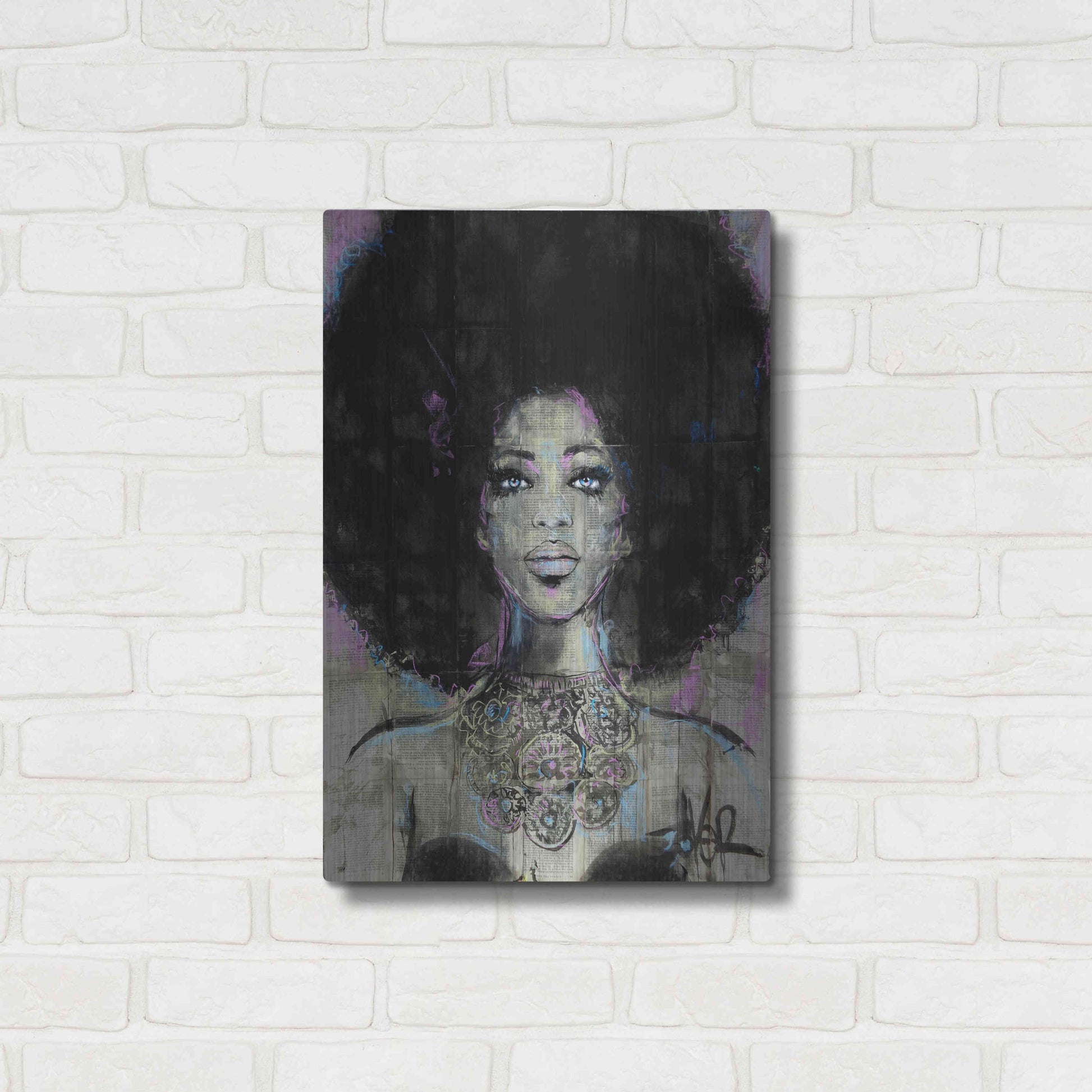 Luxe Metal Art 'Soul' by Loui Jover, Metal Wall Art,16x24