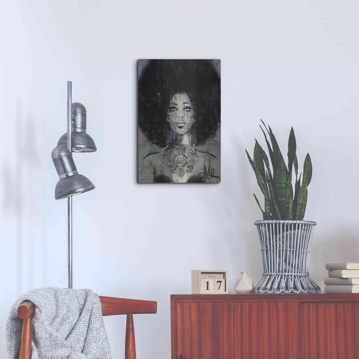 Luxe Metal Art 'Soul' by Loui Jover, Metal Wall Art,16x24