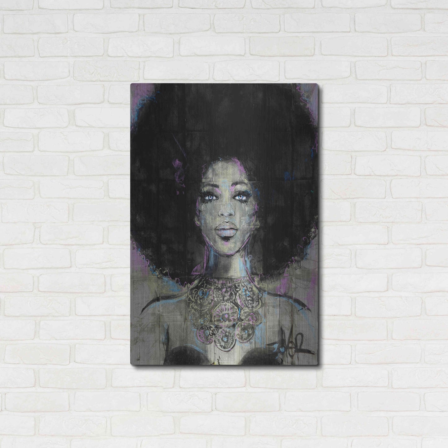 Luxe Metal Art 'Soul' by Loui Jover, Metal Wall Art,24x36