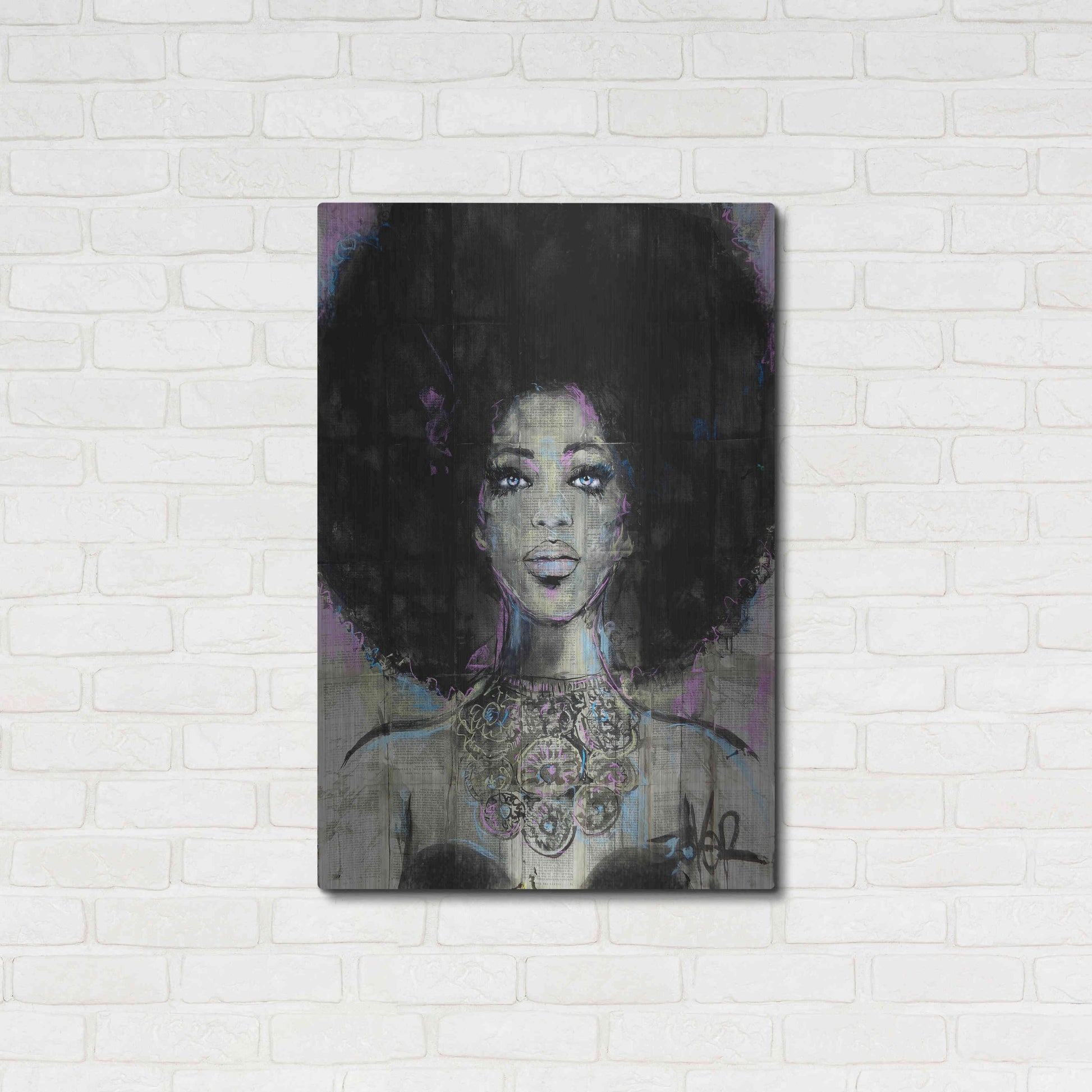 Luxe Metal Art 'Soul' by Loui Jover, Metal Wall Art,24x36