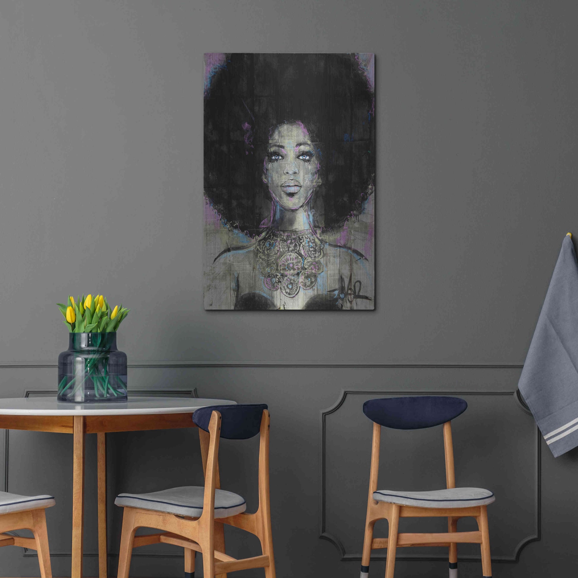 Luxe Metal Art 'Soul' by Loui Jover, Metal Wall Art,24x36