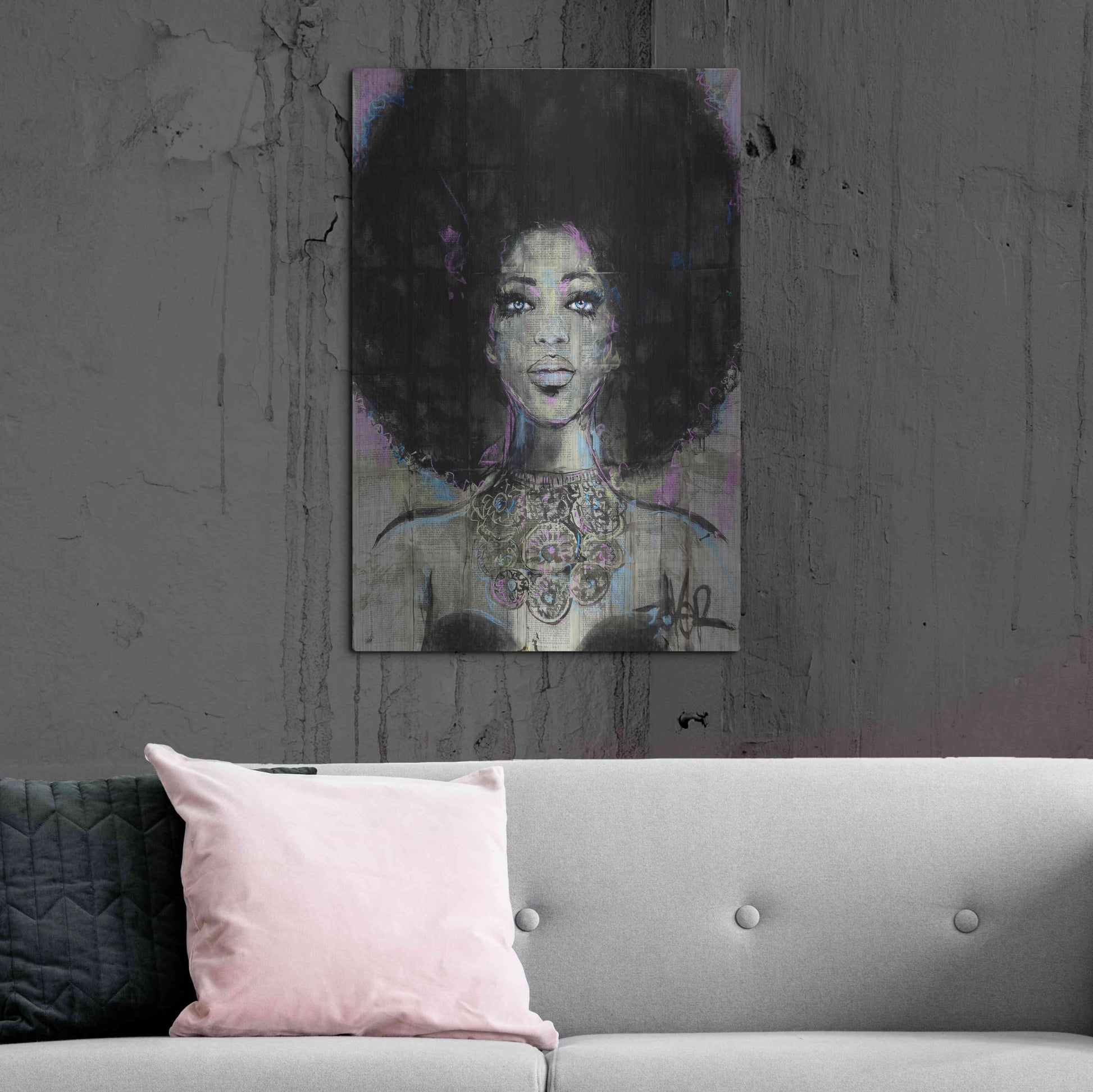 Luxe Metal Art 'Soul' by Loui Jover, Metal Wall Art,24x36