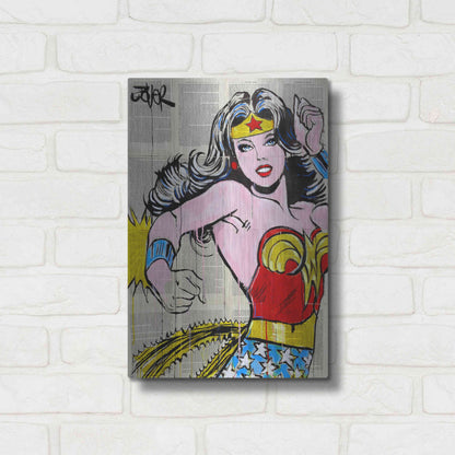 Luxe Metal Art 'Wonder Pop' by Loui Jover, Metal Wall Art,12x16