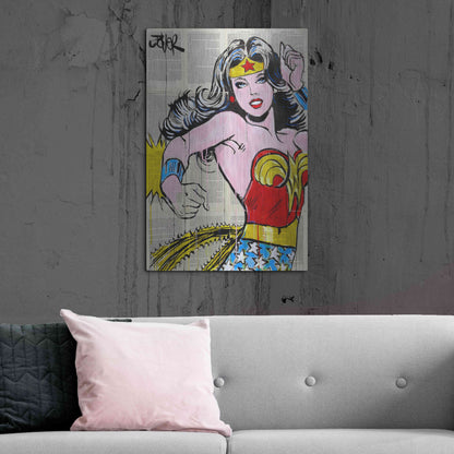 Luxe Metal Art 'Wonder Pop' by Loui Jover, Metal Wall Art,24x36