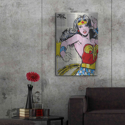 Luxe Metal Art 'Wonder Pop' by Loui Jover, Metal Wall Art,24x36