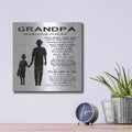 'My Grandpa is the Best' by Cindy Jacobs – Metal Wall Art, 12x12 room view