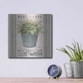 'Galvanized Bucket What I Love' by Cindy Jacobs – Metal Wall Art, 12x12 room view