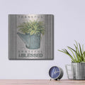 'Galvanized Watering Can Blessed' by Cindy Jacobs – Metal Wall Art, 12x12 room view