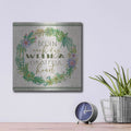 'Grateful Heart Succulent Wreath' by Cindy Jacobs – Metal Wall Art, 12x12 room view