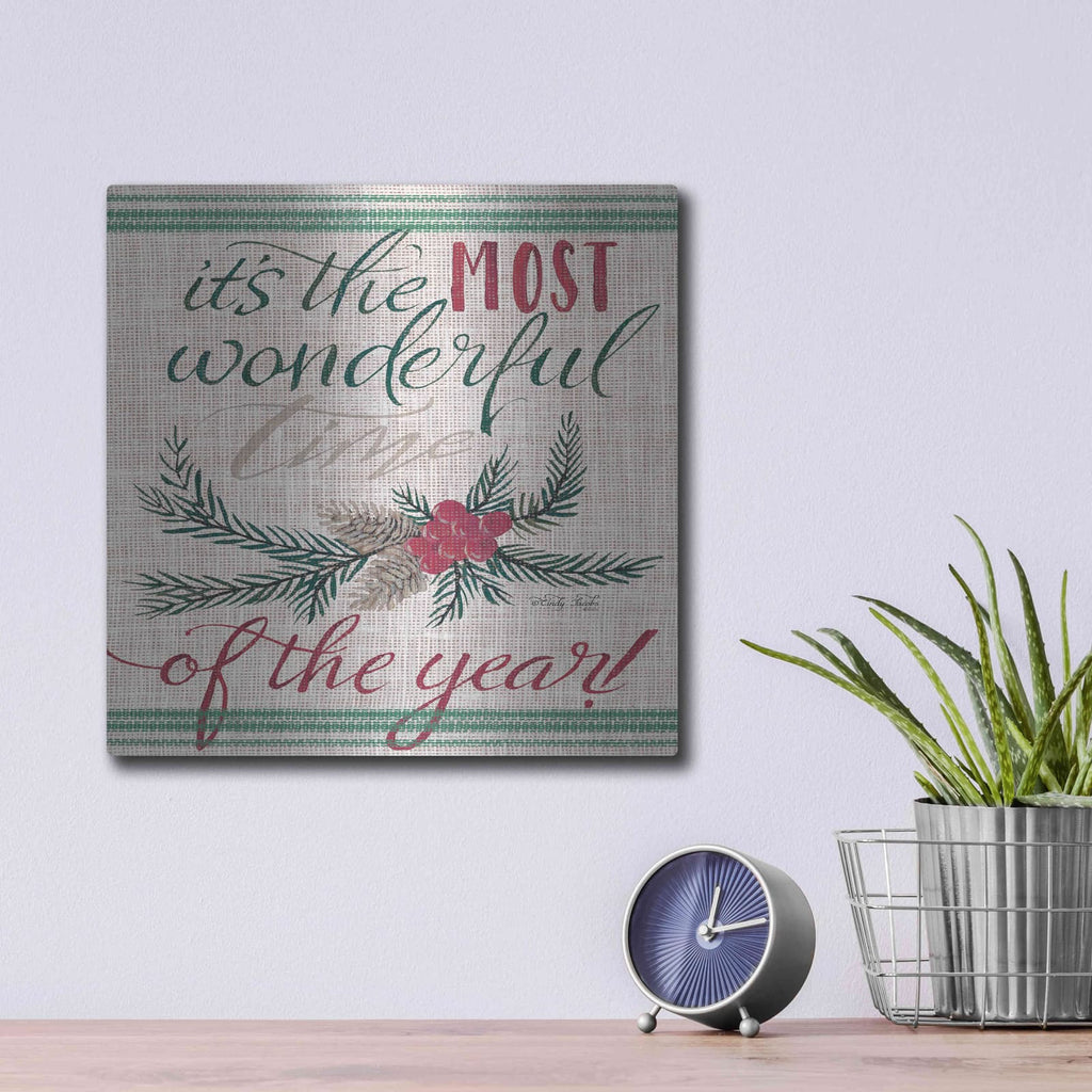 'It's the Most Wonderful Time of the Year' by Cindy Jacobs – Metal Wall Art, 12x12 room view