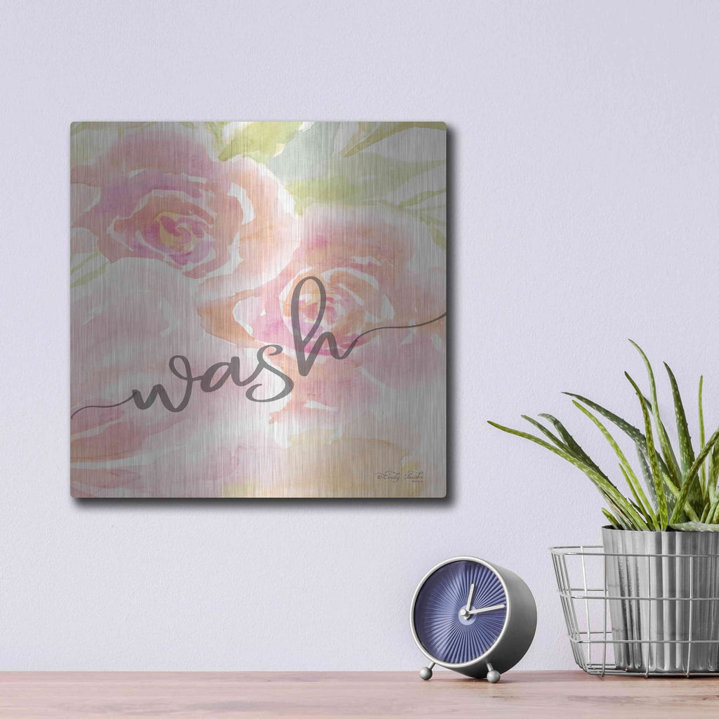 'Floral Wash' by Cindy Jacobs – Metal Wall Art, 12x12 room view
