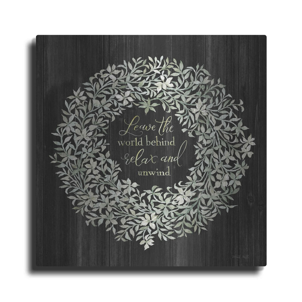'Leave the World Behind Wreath' by Cindy Jacobs – Metal Wall Art