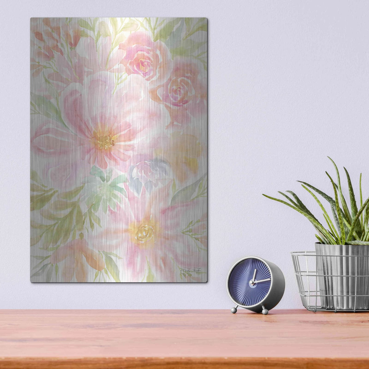 'Mixed Floral Blooms I' by Cindy Jacobs – Metal Wall Art, 12x16 room view