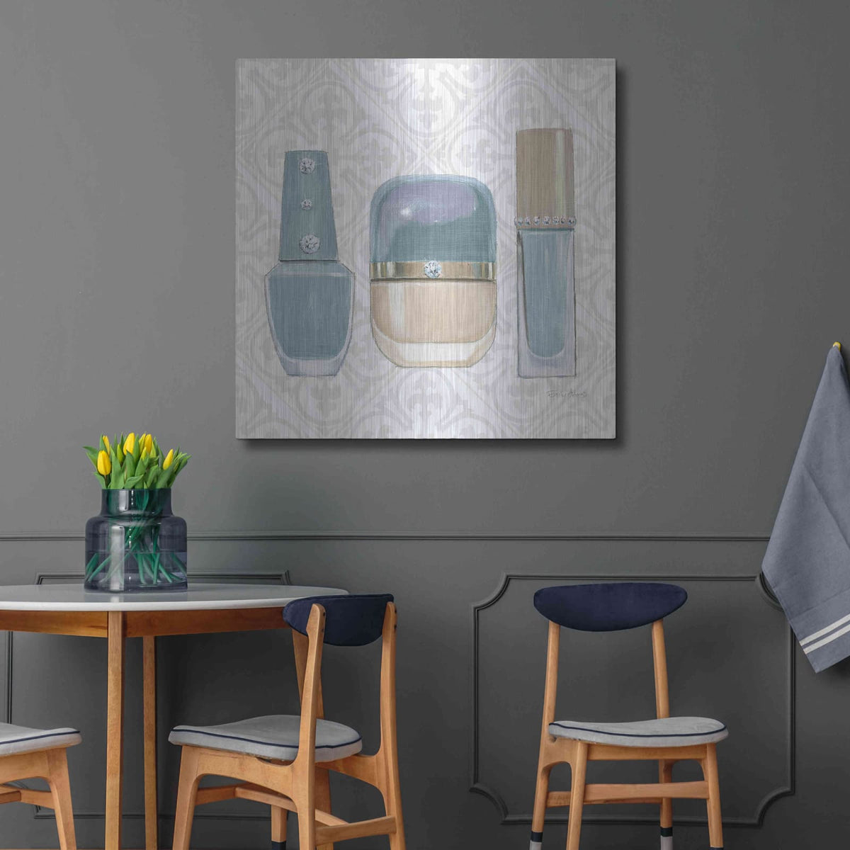 'Must Have Fashion IV' by Emily Adams – Metal Wall Art, 36x36 room view