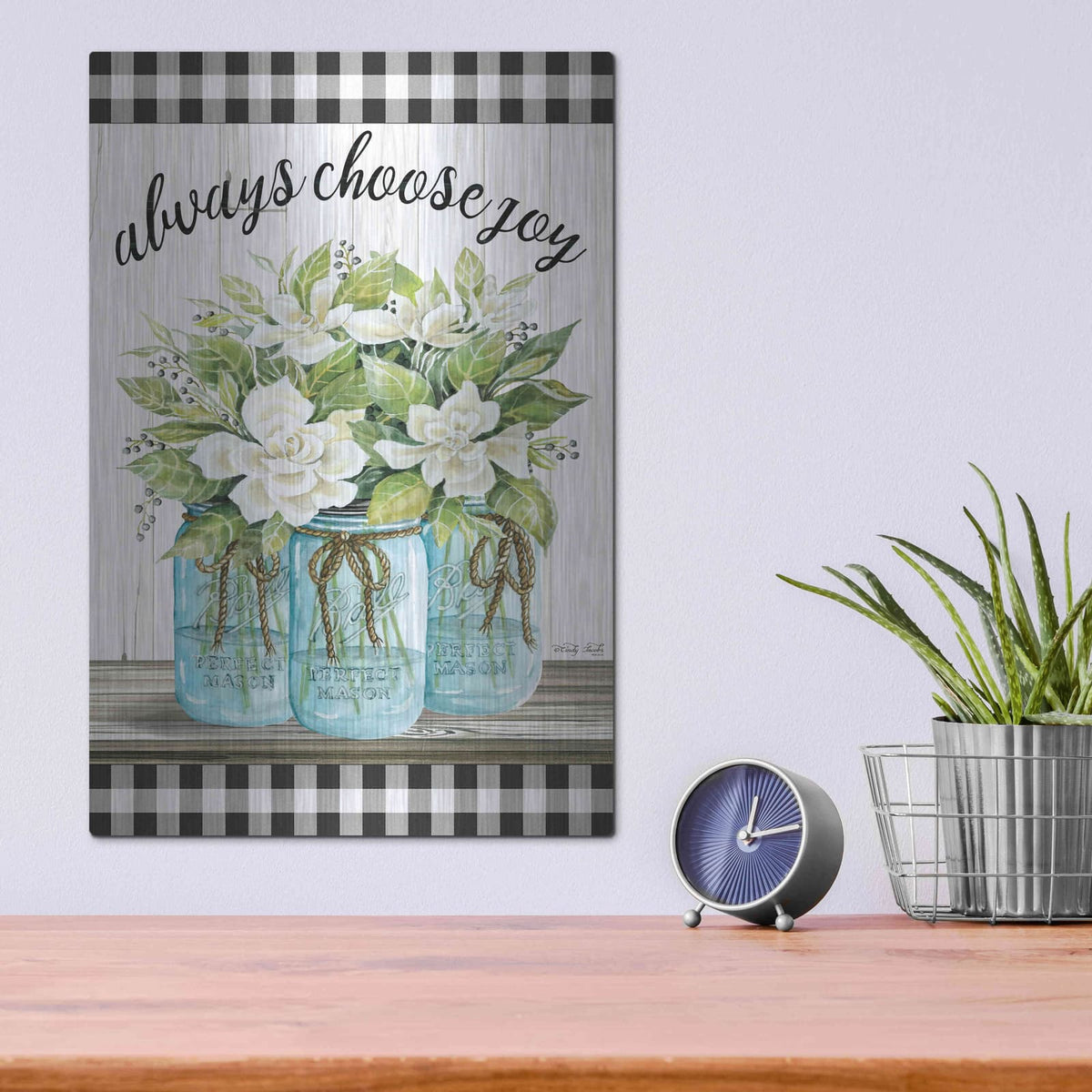 'Always Choose Joy' by Cindy Jacobs – Metal Wall Art, 12x16 room view