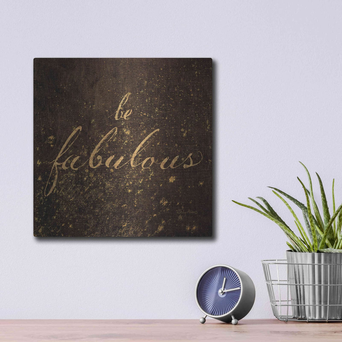 'Shoe Fetish Quotes I' by Emily Adams – Metal Wall Art, 12x12 room view