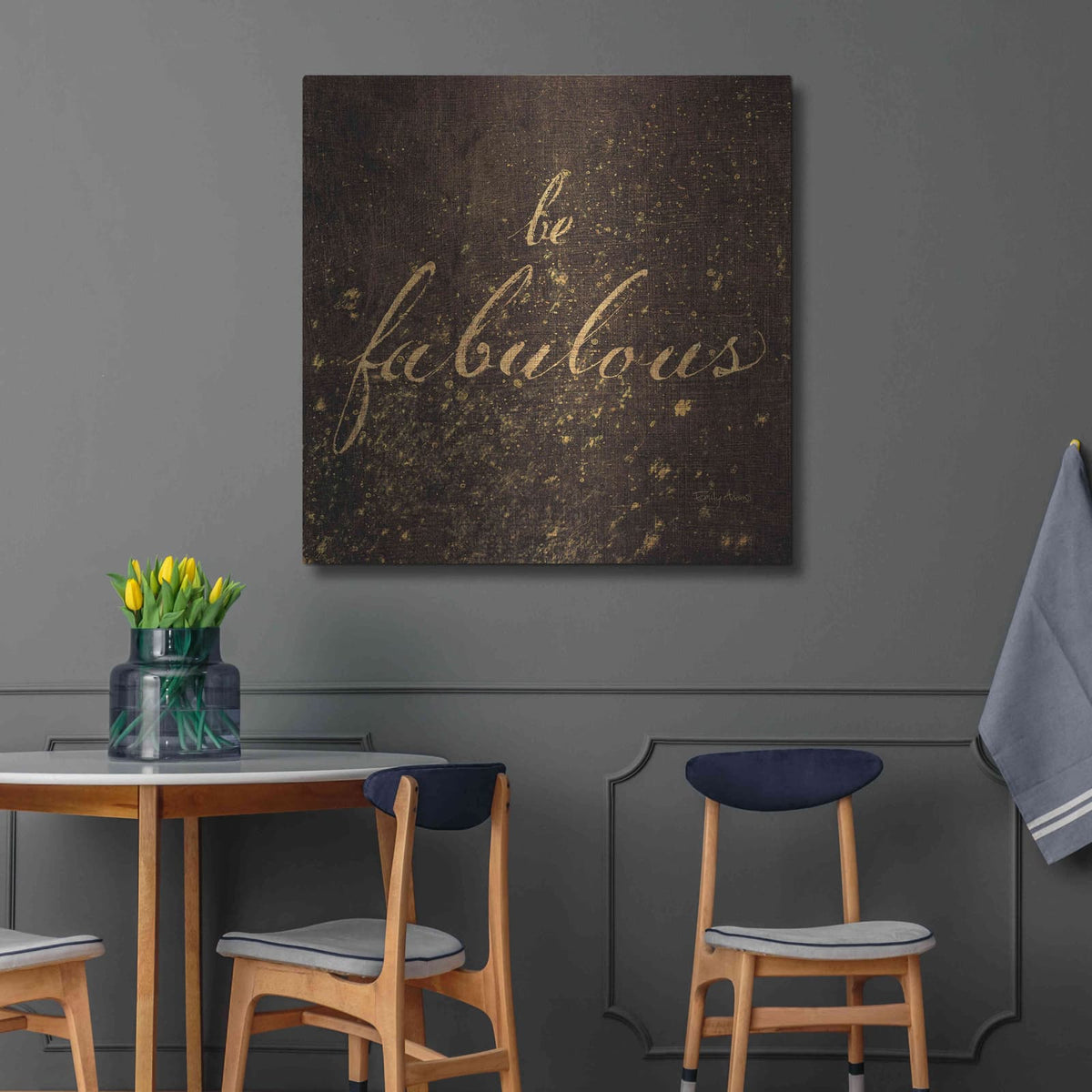'Shoe Fetish Quotes I' by Emily Adams – Metal Wall Art, 36x36 room view