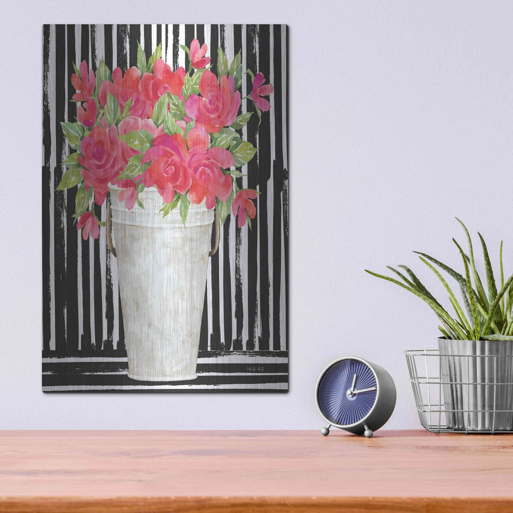 'Fuchsias II' by Cindy Jacobs – Metal Wall Art, 12x16 room view