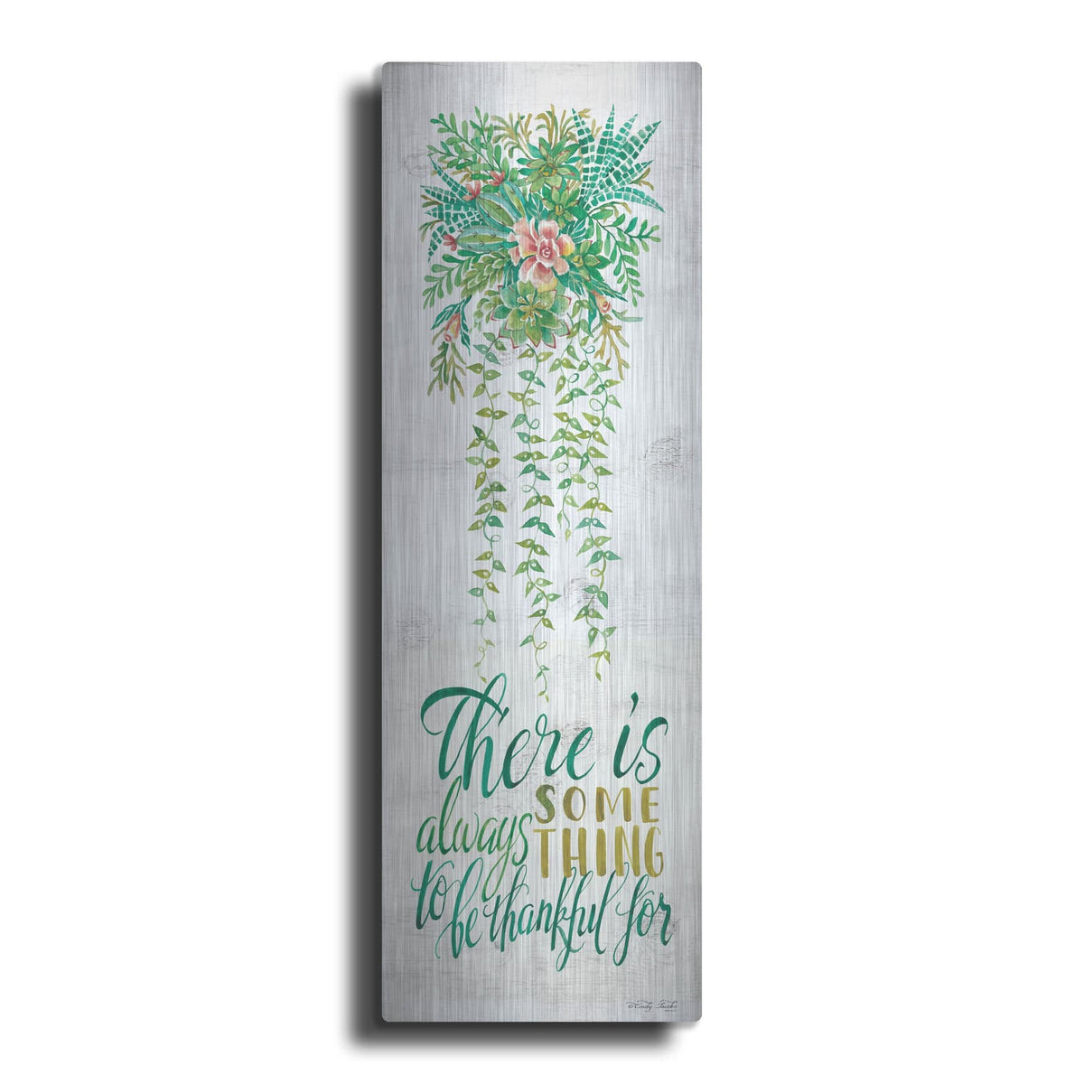 'Be Thankful For Hanging Plant' by Cindy Jacobs – Metal Wall Art