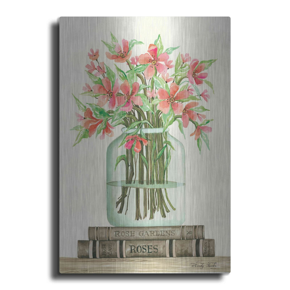 'Book Bouquet II' by Cindy Jacobs – Metal Wall Art