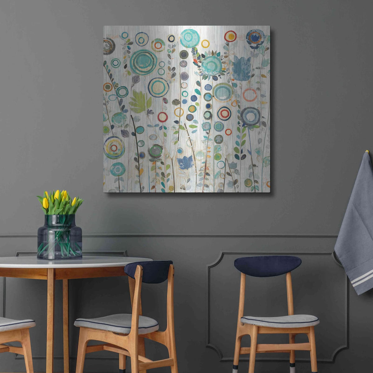 'Ocean Garden I' by Candra Boggs – Metal Wall Art, 36x36 room view