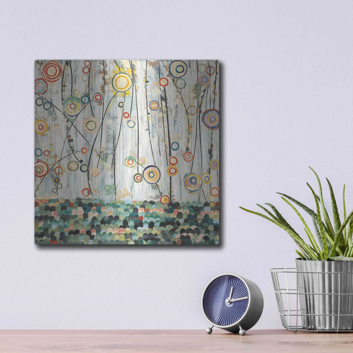 'Blooming Meadow' by Candra Boggs – Metal Wall Art, 12x12 room view