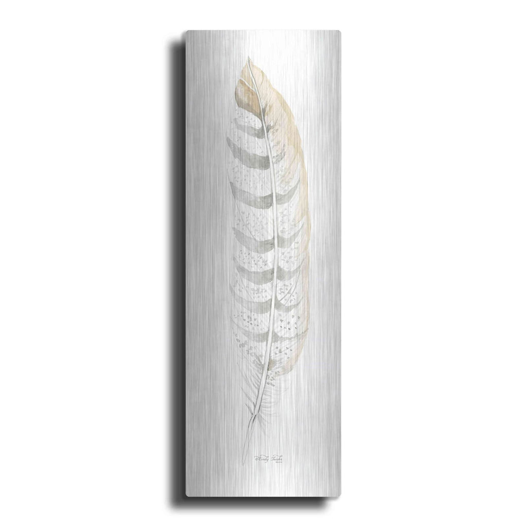 'Tonal Feather II' by Cindy Jacobs – Metal Wall Art