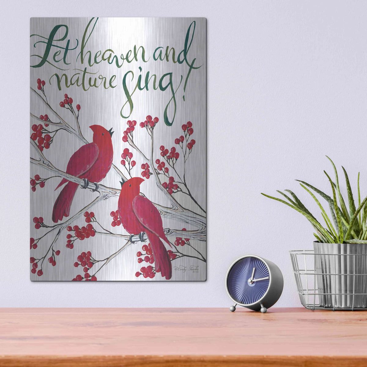 'Let Heaven and Nature Sing' by Cindy Jacobs – Metal Wall Art, 12x16 room view