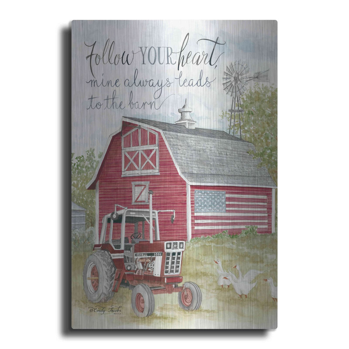 'Follow Your Heart' by Cindy Jacobs – Metal Wall Art