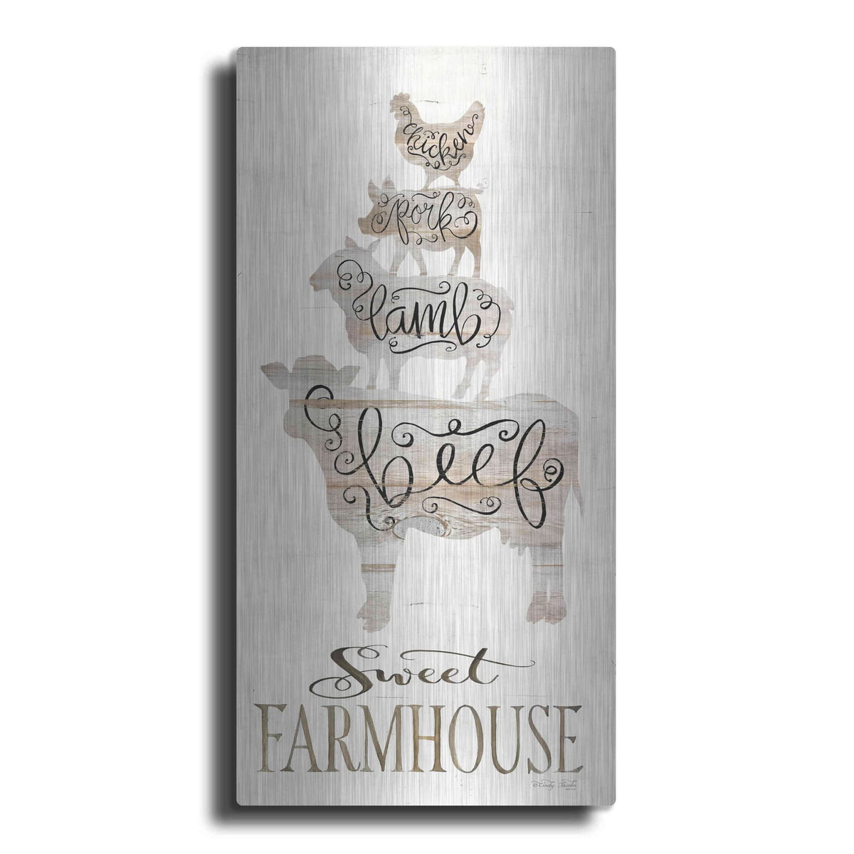 'Sweet Farmhouse' by Cindy Jacobs – Metal Wall Art