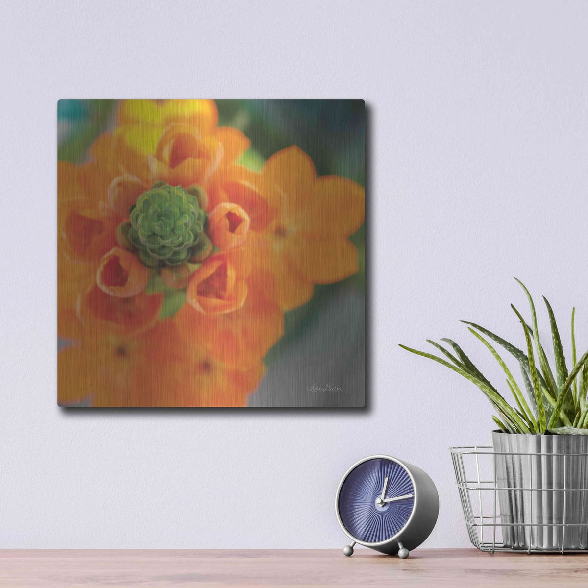 'Floral Pop IV' by Lori Deiter – Metal Wall Art, 12x12 room view