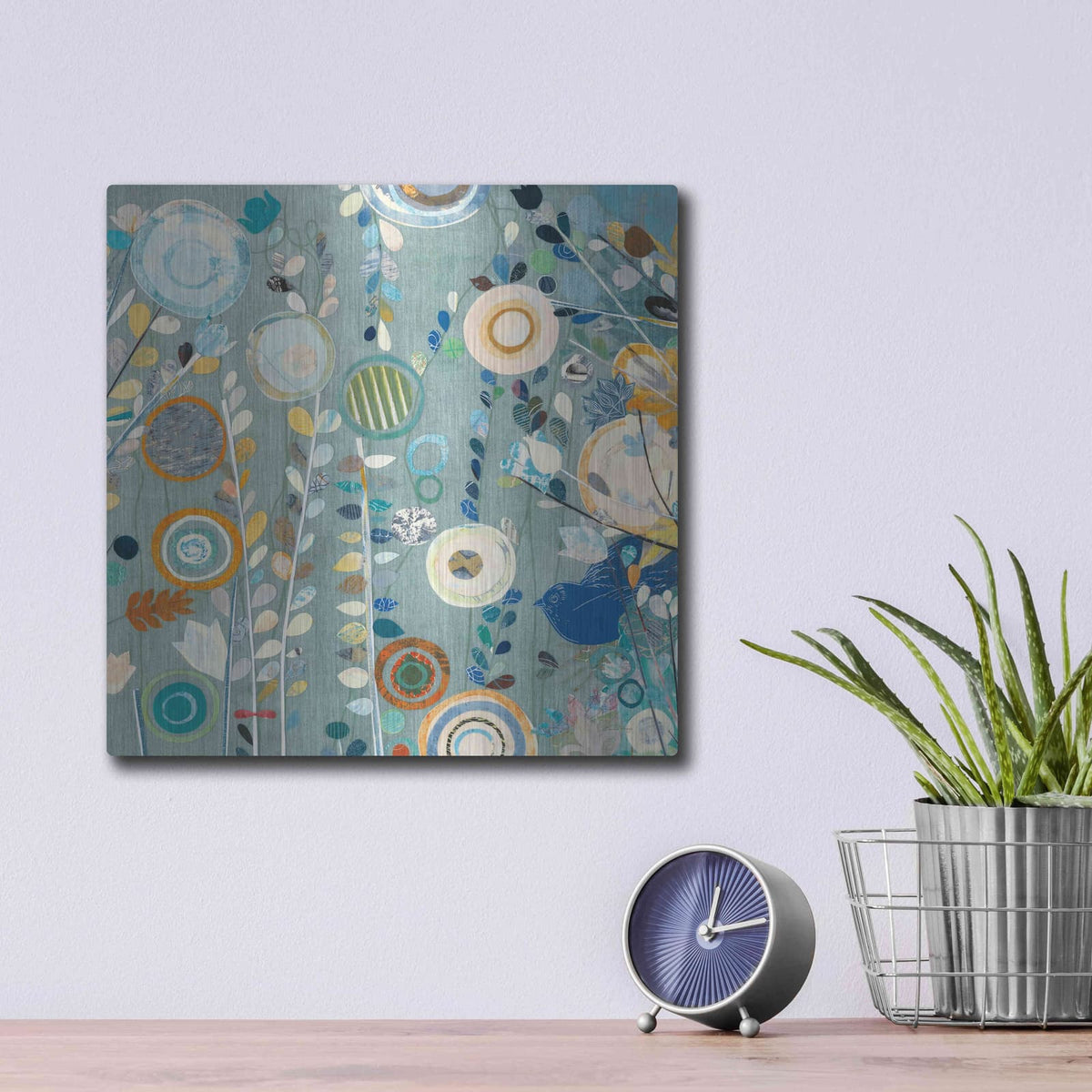 'Ocean Garden II Square' by Candra Boggs – Metal Wall Art, 12x12 room view
