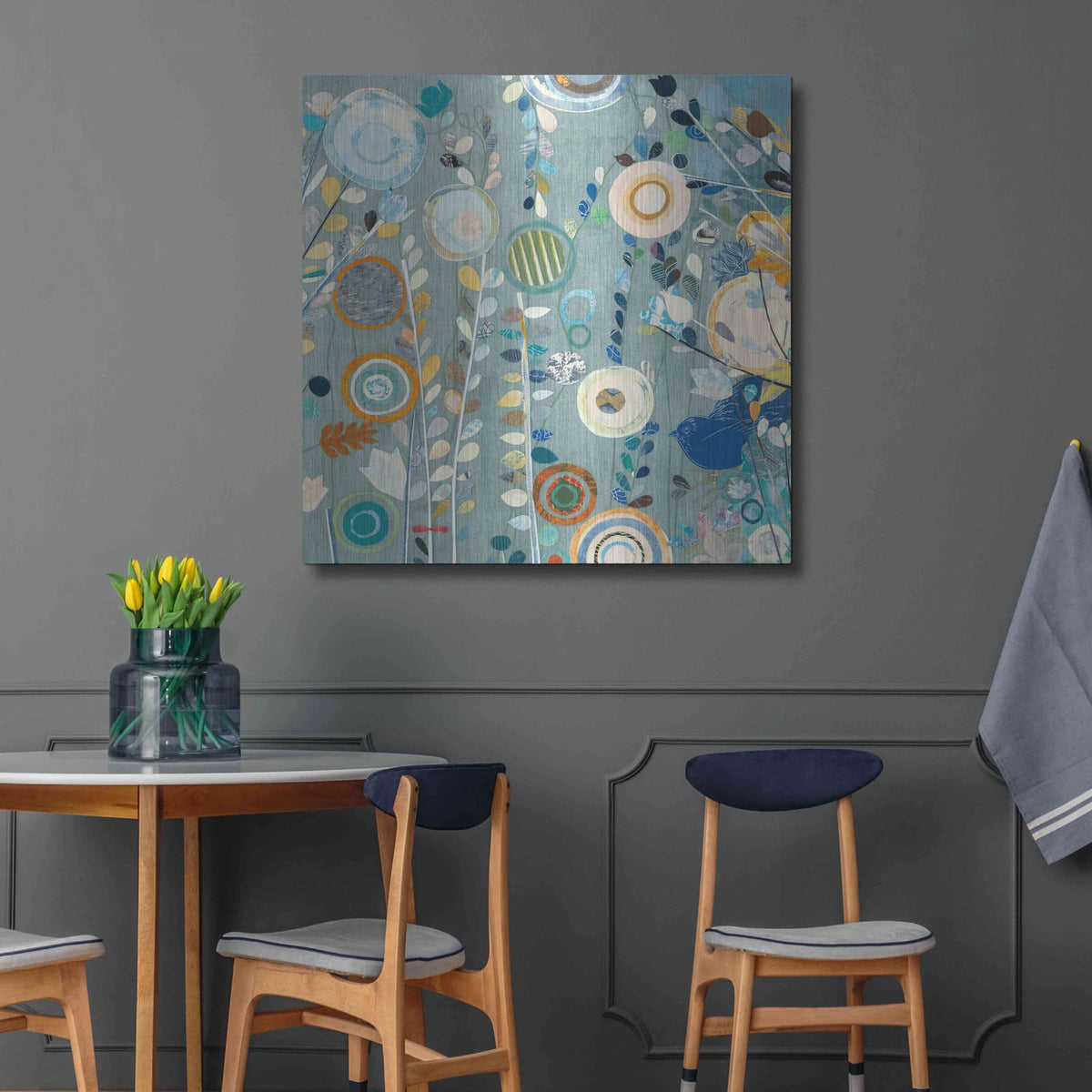 'Ocean Garden II Square' by Candra Boggs – Metal Wall Art, 36x36 room view