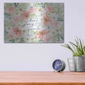 'Floral Love Story' by Cindy Jacobs – Metal Wall Art, 16x12 room view