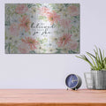 'Floral She Believed' by Cindy Jacobs – Metal Wall Art, 16x12 room view