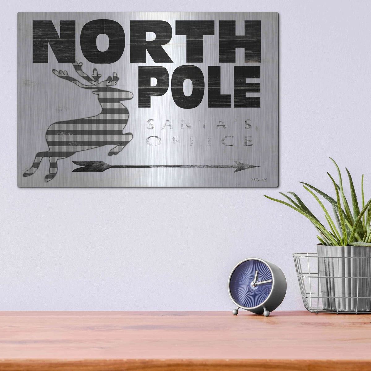 'North Pole Office' by Cindy Jacobs – Metal Wall Art, 16x12 room view