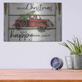 'Merry Christmas & Happy New Year Red Truck' by Cindy Jacobs – Metal Wall Art, 16x12 room view