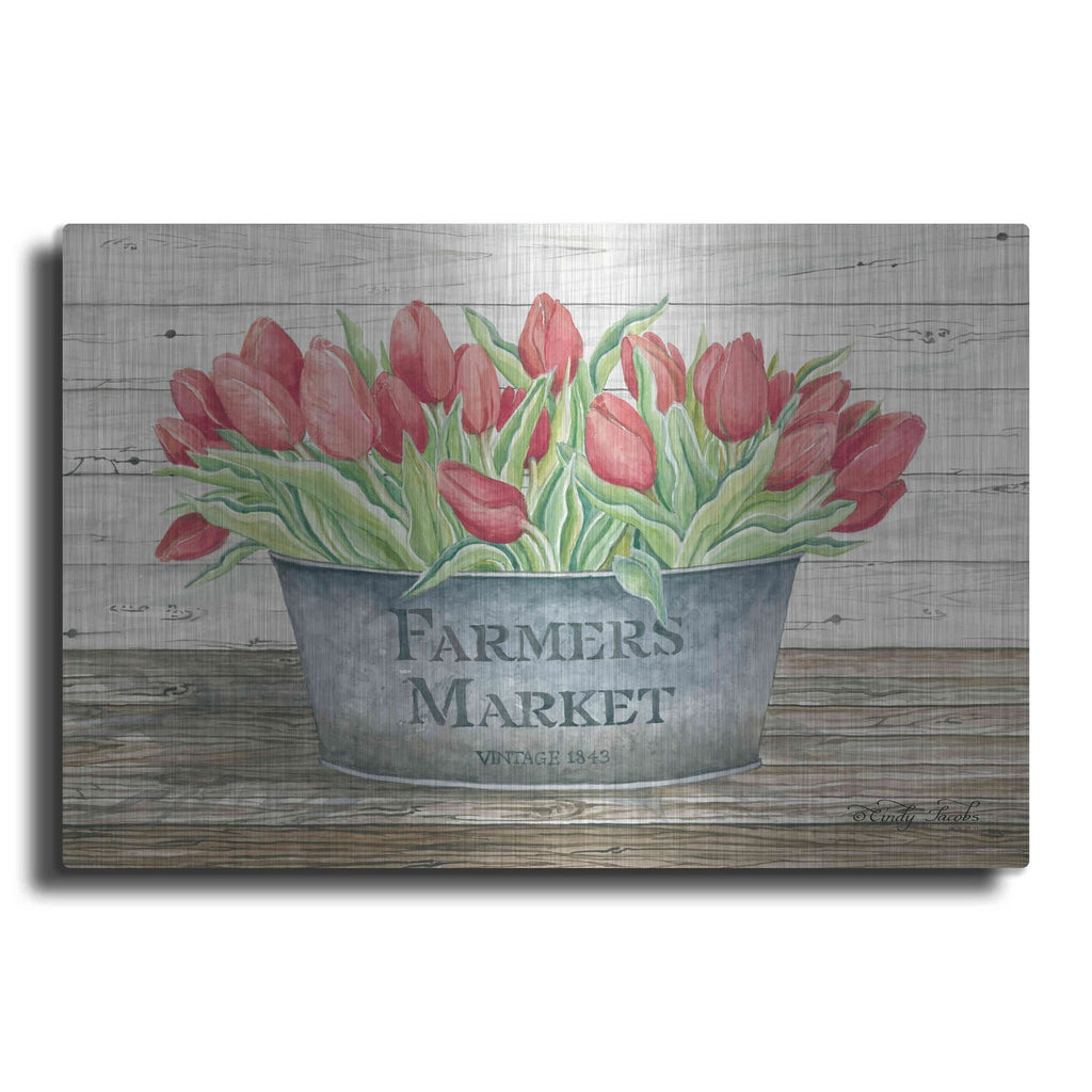 'Farmer's Market Tulips' by Cindy Jacobs – Metal Wall Art