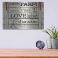 'It Isn't the Farm' by Cindy Jacobs – Metal Wall Art, 16x12 room view