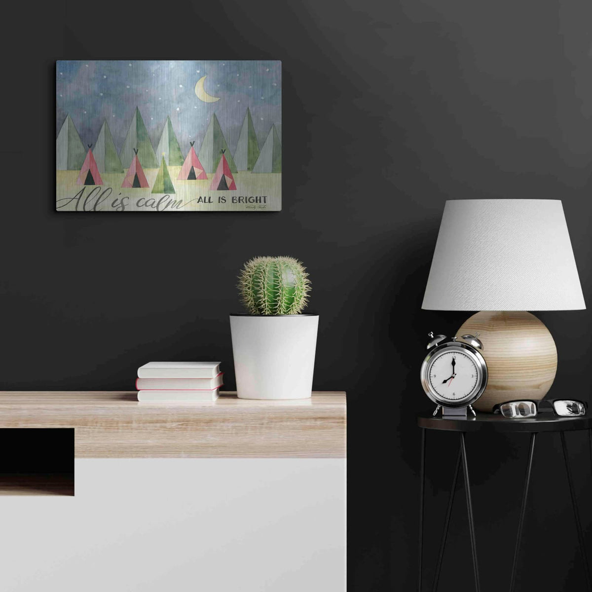 'All is Calm' by Cindy Jacobs – Metal Wall Art, 24x16 room view